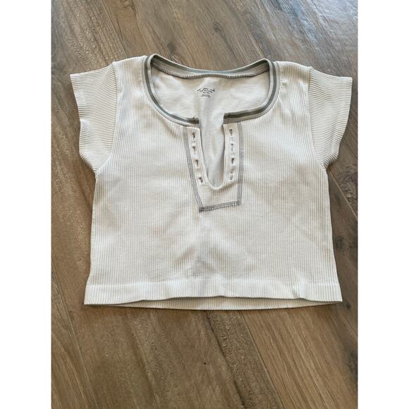 Out from Under Top Women’s M/L Cream Cropped Ribbed Urban Outfitters Summer - Picture 1 of 3